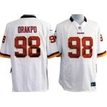Nike Washington Redskins #98 Brian Orakpo White Game Jersey