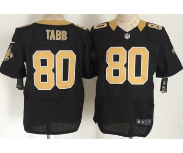 Men's New Orleans Saints #80 Jack Tabb Nike Black Elite Jersey