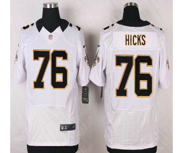 New Orleans Saints #76 Akiem Hicks White Road NFL Nike Elite Jersey