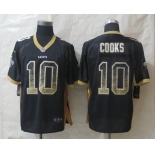 Nike New Orleans Saints #10 Brandin Cooks Drift Fashion Black Elite Jersey