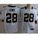 Nike New Orleans Saints #28 Keenan Lewis White Elite Jersey