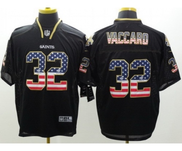 Nike New Orleans Saints #32 Kenny Vaccaro 2014 USA Flag Fashion Black Elite Jersey