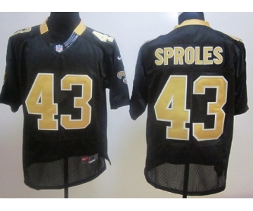Nike New Orleans Saints #43 Darren Sproles Black Elite Jersey