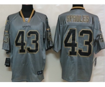 Nike New Orleans Saints #43 Darren Sproles Lights Out Gray Elite Jersey