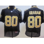 Nike New Orleans Saints #80 Jimmy Graham Black Elite Jersey