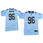 Nike New Orleans Saints #96 Tom Johnson White Elite Jersey
