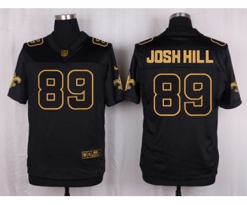 Nike Saints #89 Josh Hill Black Men's Stitched NFL Elite Pro Line Gold Collection Jersey