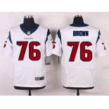 Men's Houston Texans #76 Duane Brown White Road NFL Nike Elite Jersey