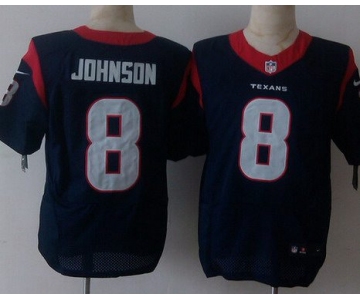 Men's Houston Texans #8 Will Johnson Nike Navy Blue Elite Jersey