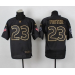 Nike Houston Texans #23 Arian Foster 2014 All Black/Gold Elite Jersey