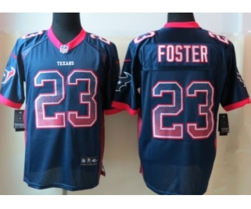Nike Houston Texans #23 Arian Foster Drift Fashion Blue Elite Jersey