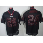 Nike Houston Texans #24 Johnathan Joseph Lights Out Black Elite Jersey