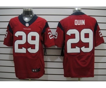 Nike Houston Texans #29 Glover Quin Red Elite Jersey