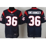 Nike Houston Texans #36 D. J. Swearinger Blue Elite Jersey