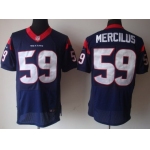 Nike Houston Texans #59 Whitney Mercilus Blue Elite Jersey