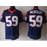 Nike Houston Texans #59 Whitney Mercilus Blue Elite Jersey