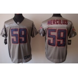 Nike Houston Texans #59 Whitney Mercilus Gray Shadow Elite Jersey