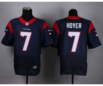Nike Houston Texans #7 Brian Hoyer Blue Elite Jersey