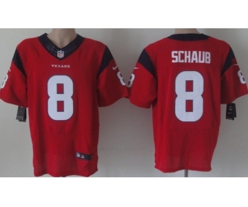 Nike Houston Texans #8 Matt Schaub Red Elite Jersey