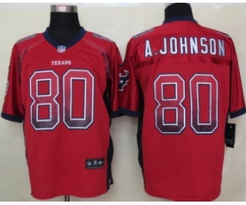 Nike Houston Texans #80 Andre Johnson Drift Fashion Red Elite Jersey
