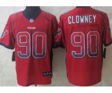 Nike Houston Texans #90 Jadeveon Clowney Drift Fashion Red Elite Jersey