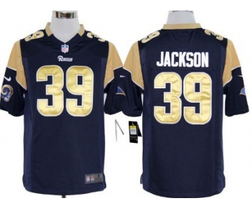 Nike St. Louis Rams #39 Steven Jackson Navy Blue Game Jersey