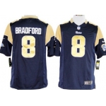 Nike St. Louis Rams #8 Sam Bradford Navy Blue Game Jersey
