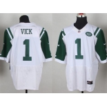 Nike New York Jets #1 Michael Vick White Elite Jersey