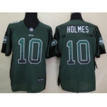 Nike New York Jets #10 Santonio Holmes Drift Fashion Green Elite Jersey