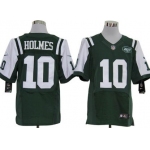 Nike New York Jets #10 Santonio Holmes Green Elite Jersey