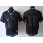 Nike New York Jets #10 Santonio Holmes Lights Out Black Elite Jersey