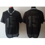 Nike New York Jets #15 Tim Tebow Lights Out Black Elite Jersey