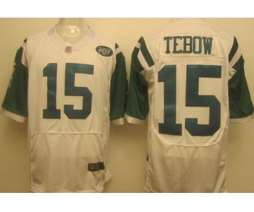 Nike New York Jets #15 Tim Tebow White Elite Jersey