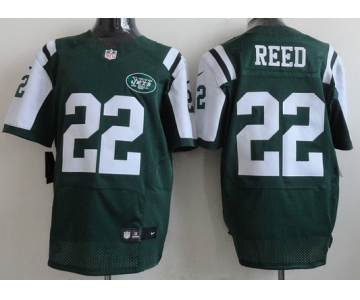Nike New York Jets #22 Ed Reed Green Elite Jersey
