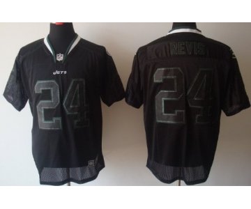Nike New York Jets #24 Darrelle Revis Lights Out Black Elite Jersey