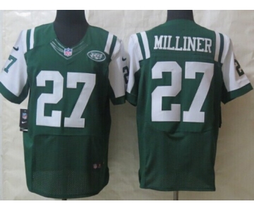 Nike New York Jets #27 Dee Milliner Green Elite Jersey