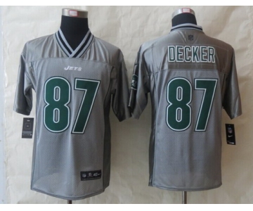 Nike New York Jets #87 Eric Decker 2013 Gray Vapor Elite Jersey