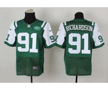 Nike New York Jets #91 Sheldon Richardson Green Elite Jersey