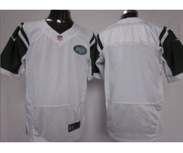 Nike New York Jets Blank White Elite Jersey