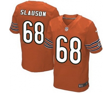 Men's Chicago Bears #68 Matt Slauson Orange Alternate NFL Nike Elite Jersey