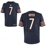 Men's Chicago Bears #7 Brian Hoyer Navy Blue Tean Cikir NFL Nike Elite Jersey