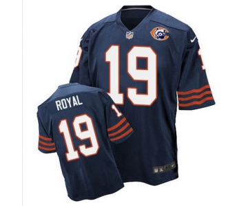 Nike Bears #19 Eddie Royal Navy Blue Throwback Men's Stitched NFL Elite Jersey