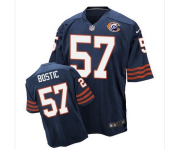 Nike Bears #57 Jon Bostic Navy Blue Throwback Men's Stitched NFL Elite Jersey