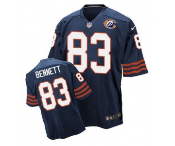Nike Bears #83 Martellus Bennett Navy Blue Throwback Men's Stitched NFL Elite Jersey
