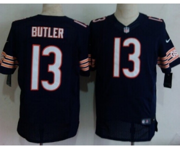Nike Chicago Bears #13 Drew Butler Blue Elite Jersey