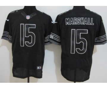 Nike Chicago Bears #15 Brandon Marshall Black Elite Jersey