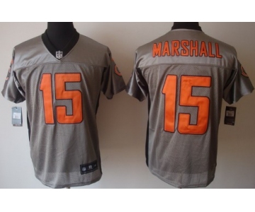 Nike Chicago Bears #15 Brandon Marshall Gray Shadow Elite Jersey