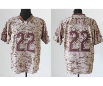Nike Chicago Bears #22 Matt Forte 2013 USMC Camo Elite Jersey
