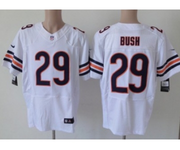 Nike Chicago Bears #29 Michael Bush White Elite Jersey