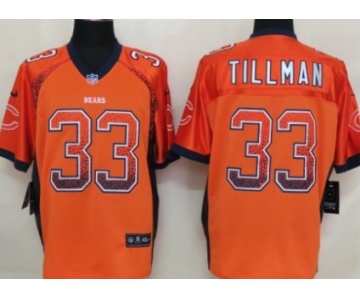 Nike Chicago Bears #33 Charles Tillman Drift Fashion Orange Elite Jersey